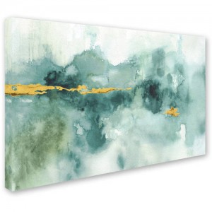 Trademark Fine Art "My Greenhouse Abstract I Crop Blue" Canvas Art by Lisa Audit   564066306